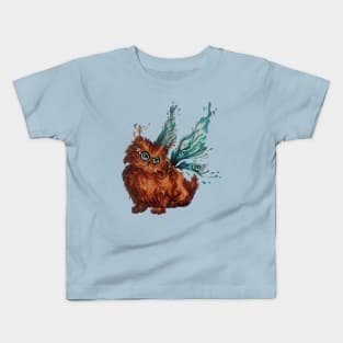 Fairy Cat wearing Glasses. Kids T-Shirt